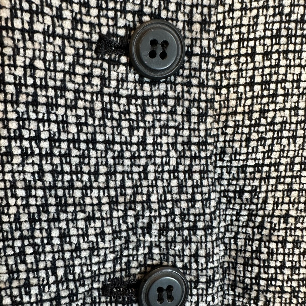 Style & Co Women’s Size 6P Black Cream Long Sleeve Tweed Jacket Blazer Workwear - Picture 4 of 11